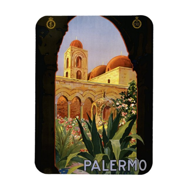 Italien vintage Palermo Poster Magnet (Vertikal)