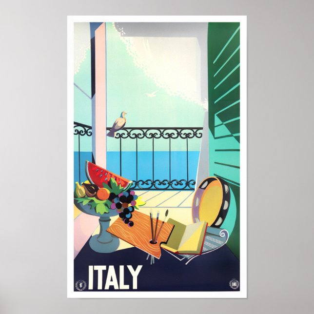 Italien vintage resor poster (Framsidan)