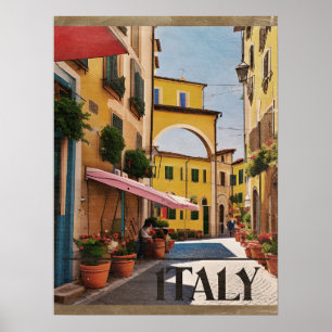 Italien vintage resor poster