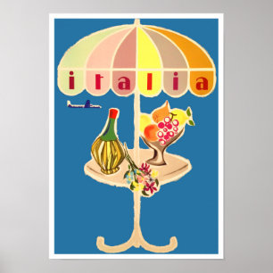 Italien vintage resor poster