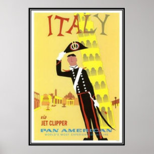 ITALIEN VINTAGE RESOR - POSTER