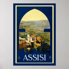 Italien Vintage resor Poster Assisi