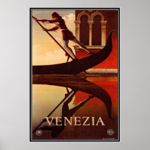 Italien vintage resor, Venedig - Poster