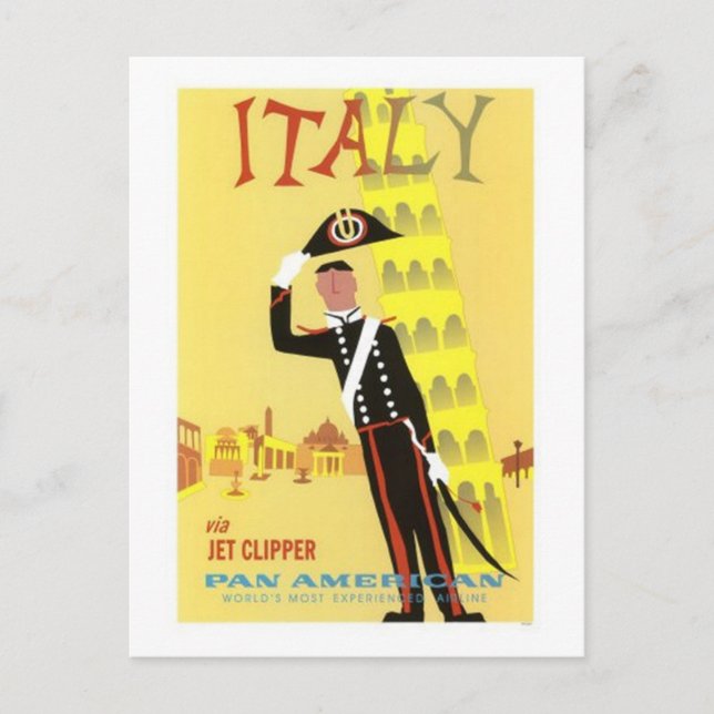 ITALIEN VINTAGE RESOR - VYKORT (Framsida)