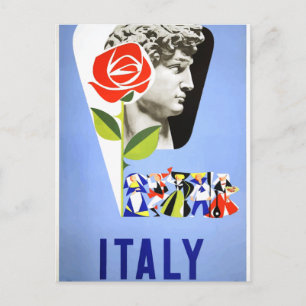 italien vintage resor vykort
