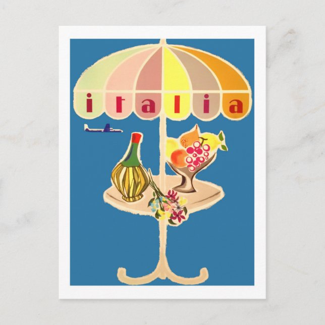 Italien vintage resor vykort (Framsida)
