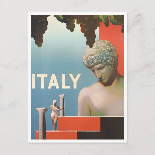 Italien vintage resor vykort (Framsida)