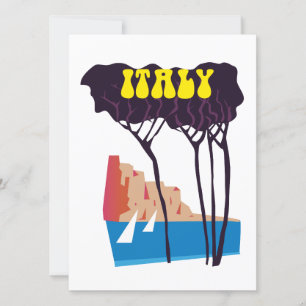 Italien vintage segling resa affisch