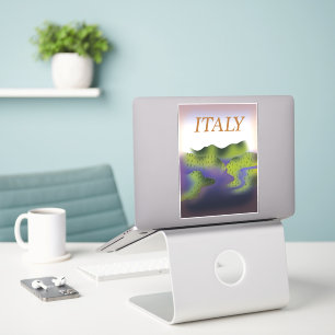 Italien Vintage stil landskapets reseaffisch. Klistermärken