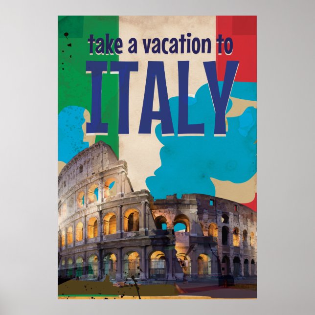 Italien vintage turistaffisch poster (Framsidan)