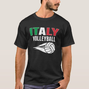 Italien Volleyball Fläkt Jersey Italienska Flagga T Shirt