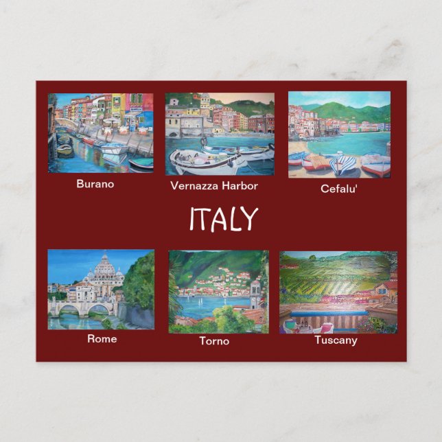 Italien - vykort (Framsida)