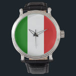 Italien Watch - Italiens Flagga Armbandsur<br><div class="desc">Italien Watch - Flagga av Italien är gjord av grönt,  vitt och rött linjer. Det är en underbar gåva till dem som har kärlek Italien eller ett italienskt arv. Den här designen finns också på många andra produkter som du kan välja mellan.</div>