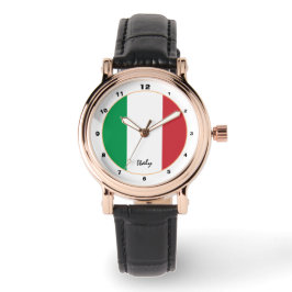 Italien watch, italiensk Flagga, trendig mode /des Armbandsur