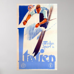 ITALIEN WINTER SPORT by ENIT Italien Travel Touris Poster