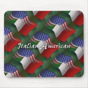 Italienare-Amerikan som vinkar flagga Musmatta
