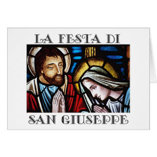 Italienare Festa di San Giuseppe festmåltid av St Hälsningskort