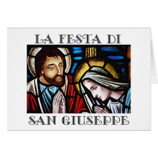 Italienare Festa di San Giuseppe festmåltid av St. Hälsningskort
