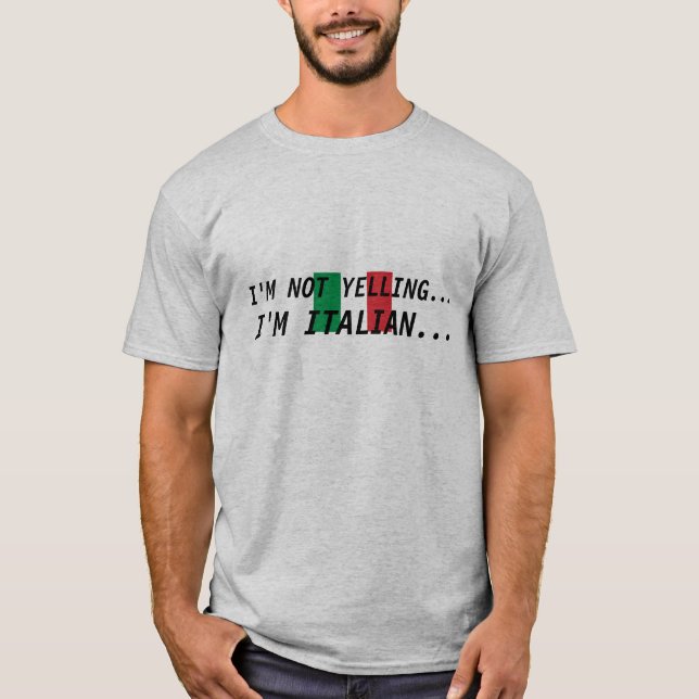 italienare-flagga I-förmiddag som INTE SKRIKER…, Tee Shirt (Framsida)