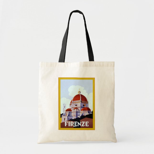 Italienare för Firenze ~-vintage reser Tygkasse (Framsidan)