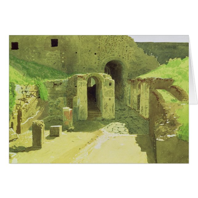 Italienare fördärvar, 1876 hälsningskort (Framsidan Horizontal)