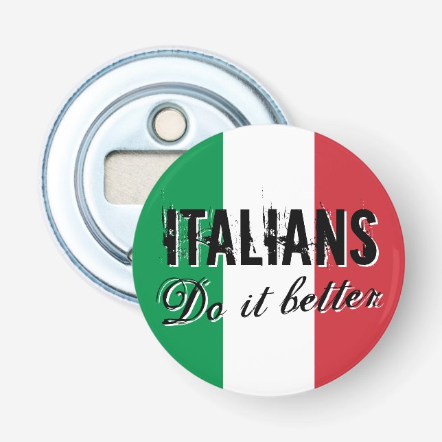 Italienare gör det den bättre roliga flasköppnare (Framsidan)