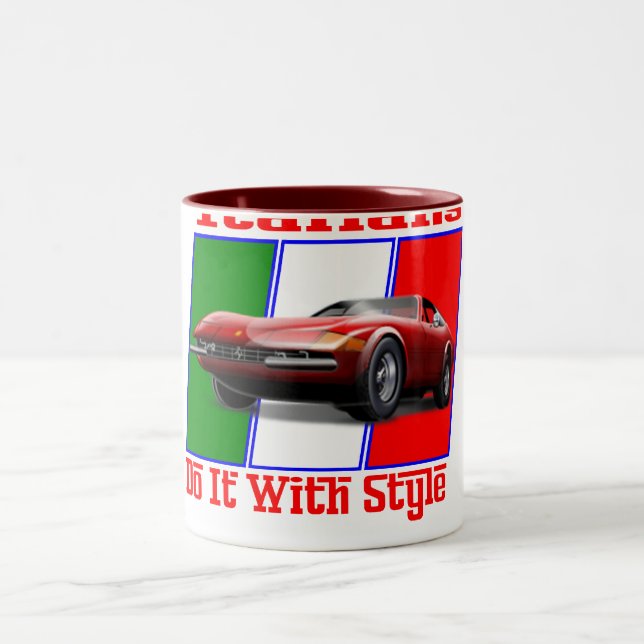 Italienare gör det med stil Två-Tonad mugg (Center)