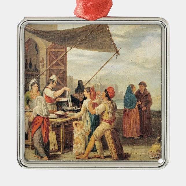 Italienare marknadsför julgransprydnad metall (Framsidan)