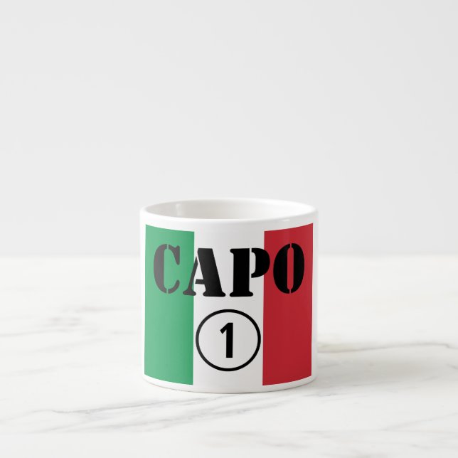 Italienarechefer: CapoNumero Uno Espressomugg (Framsidan)