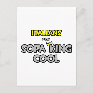 Italienarna är Soffa Kung Coola Vykort