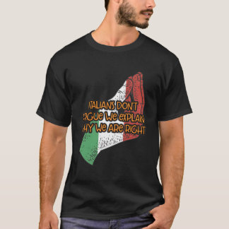Italienarna talar inte för oss varför vi är Höger T Shirt