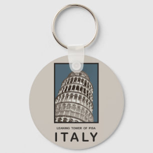 Italienbenägenhettorn av Pisa Nyckelring