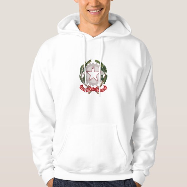 italienemblem sweatshirt med luva (Framsida)