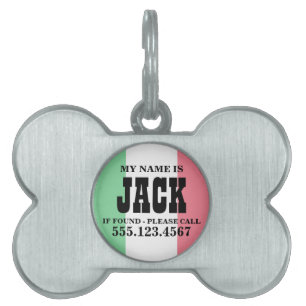 Italienflagga ID-bricka Husdjur