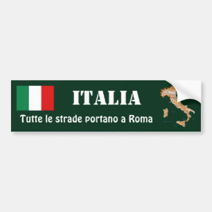 Italienflagga + Kartabildekal Bildekal