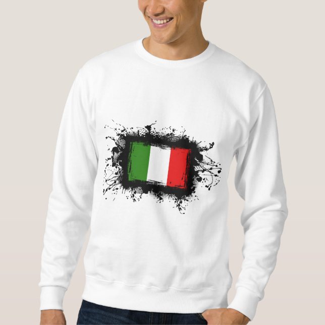 Italienflagga Långärmad Tröja (Framsida)