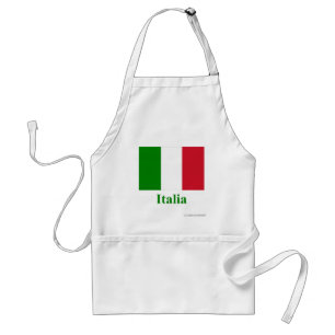 Italienflagga med namn i italienare förkläde