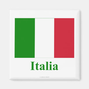 Italienflagga med namn i italienare magnet