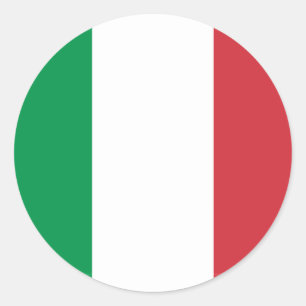 Italienflagga Runt Klistermärke