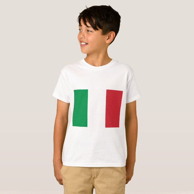 Italienflagga T Shirt (Hel framsida)