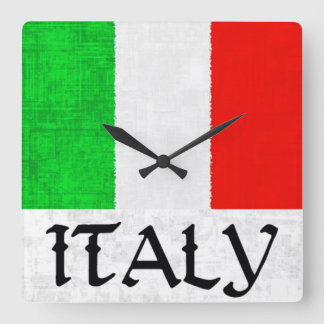 ITALIENFLAGGA tar tid på Fyrkantig Klocka