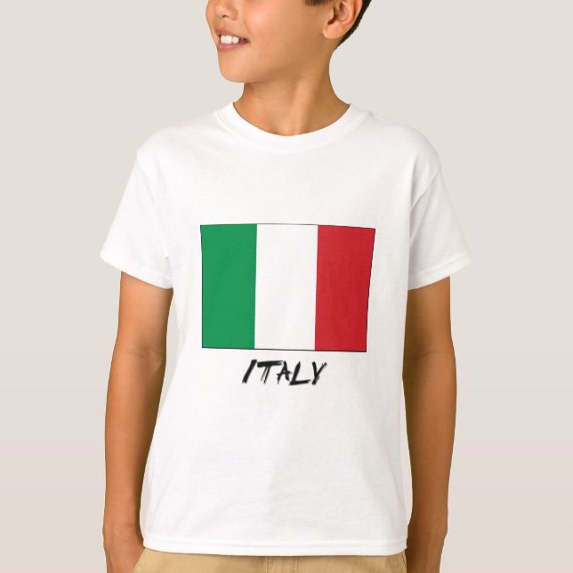 Italienflagga Tee Shirt (Framsida)