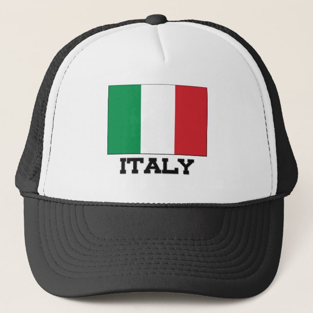 Italienflagga Truckerkeps (Framsida)