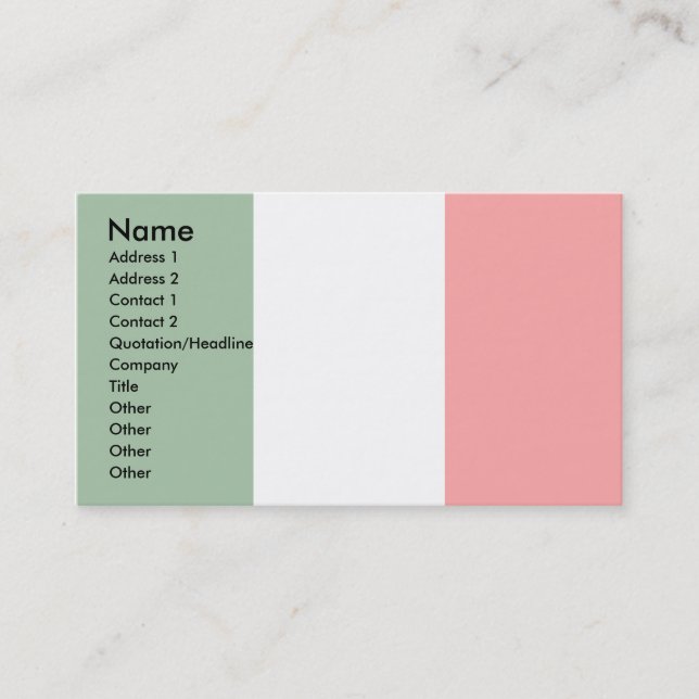 Italienflagga Visitkort (Framsida)
