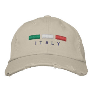 Italienflaggabroderi Broderad Keps