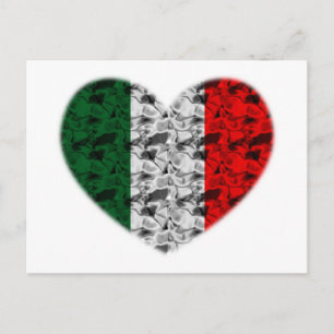 Italienflaggahjärta Vykort