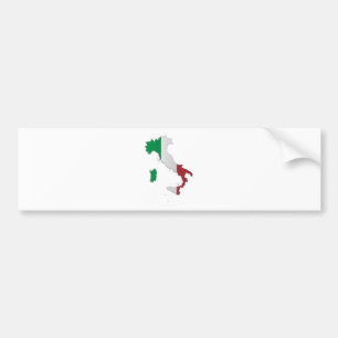 Italienflaggakarta Bildekal