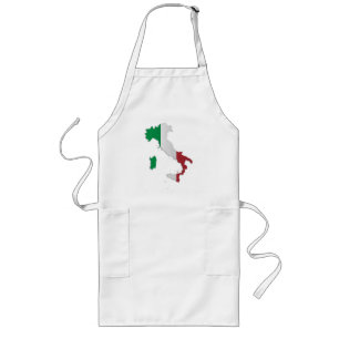 Italienflaggakarta Långt Förkläde