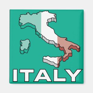 Italienflaggakarta Magnet