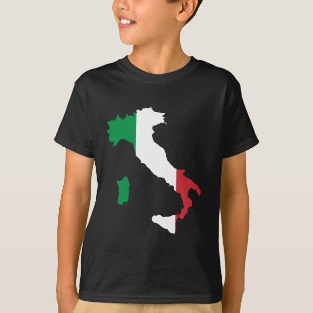 Italienflaggakarta T Shirt (Framsida)